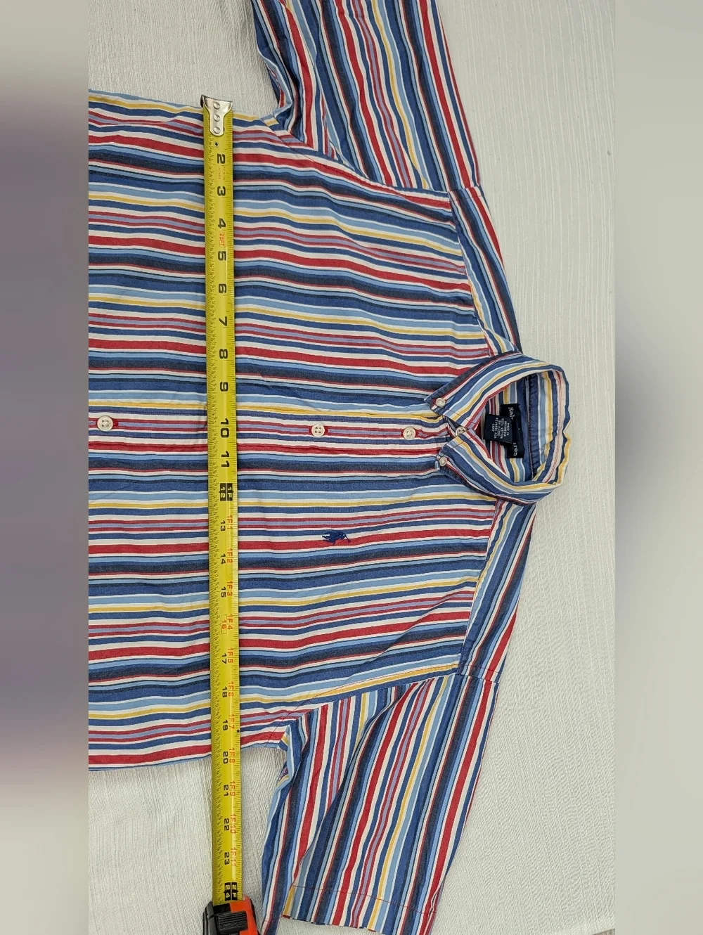 Ralph Lauren Multi-Stripe Button-Down Shirt - Big Boy Sz L (16-18)